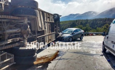 ALERTA: Choque y vuelco en el Parque Nacional