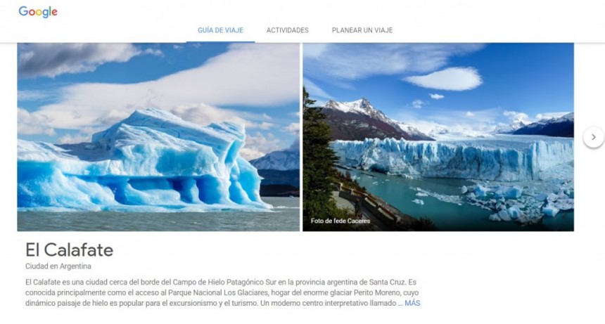 Seg&uacute;n Google, El Calafate es el destino m&aacute;s buscado por los argentinos