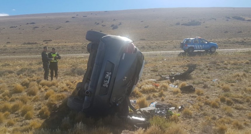 Volcaron en viaje a El Calafate