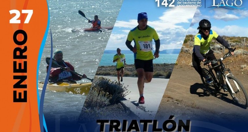 Este domingo a las 9 se corre el Triatl&oacute;n del Lago Argentino