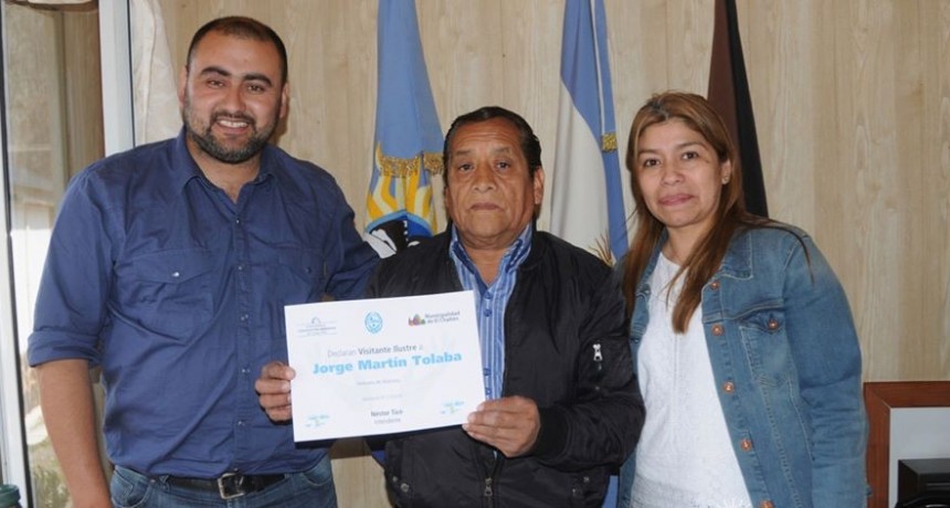 Vecino de El Calafate declarado Visitante Ilustre de El Chalt&eacute;n 