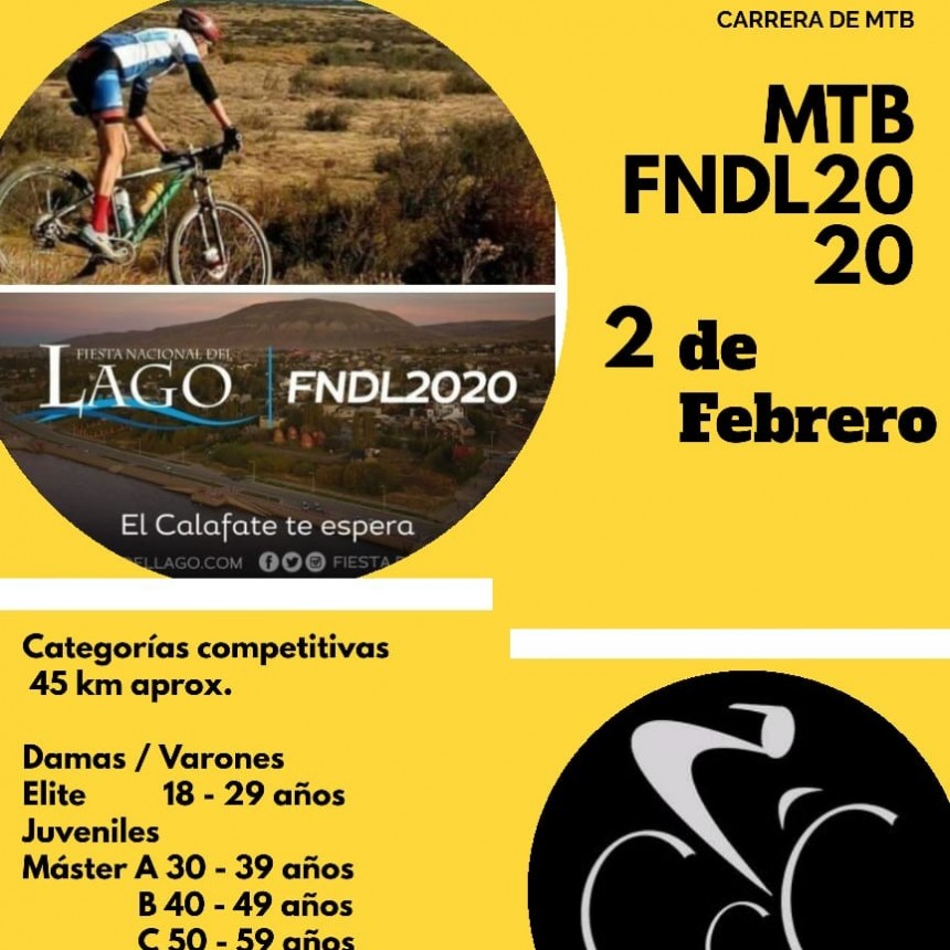 El 2 de febrero se corre el MTB del Lago Argentino