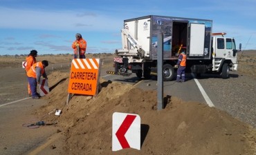 Carteler&iacute;a y trabajos de mantenimiento en Ruta 40
