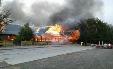 Incendio en el Snack Bar del Glaciar