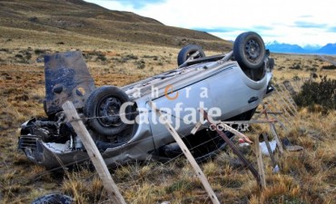 Vuelco en la ruta 15
