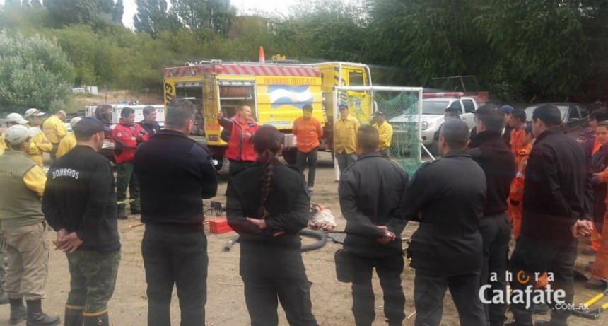 Se reunieron combatientes de incendios de El Calafate