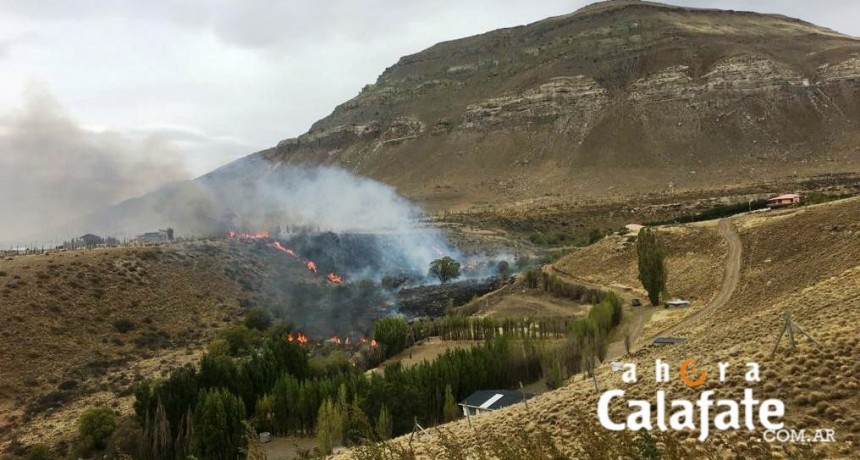 Hubo alarma por incendio en el ca&ntilde;ad&oacute;n del Arroyo Calafate