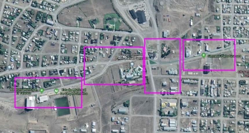 Bicisendas y cordones en barrios altos de El Calafate