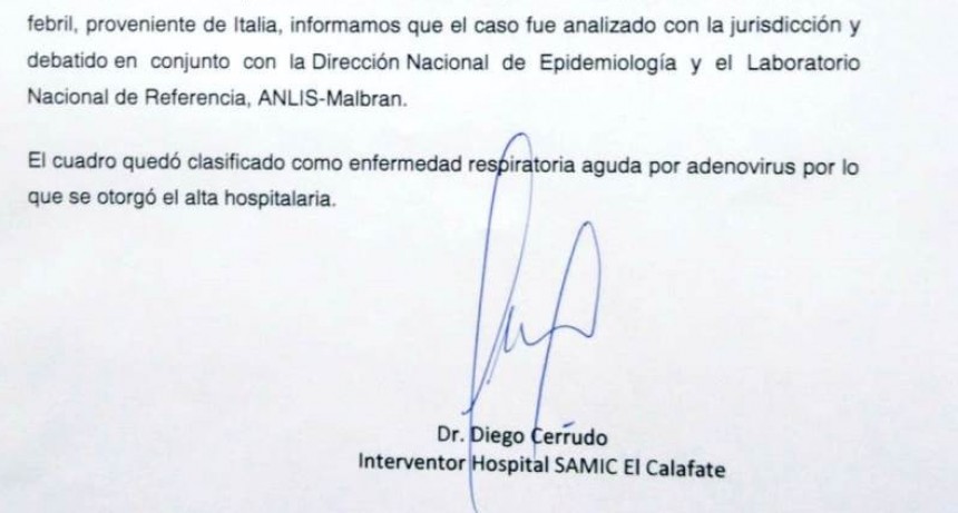 AHORA. Dieron de alta a la turista italiana 