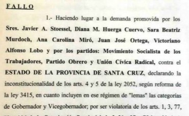 Primera Instancia declar&oacute; Inconstitucional la Ley de Lemas para Gobernador y Vice 