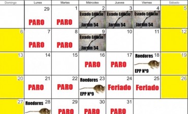 Entre paros, feriados y ratas, solo 8 d&iacute;as de clases en un mes