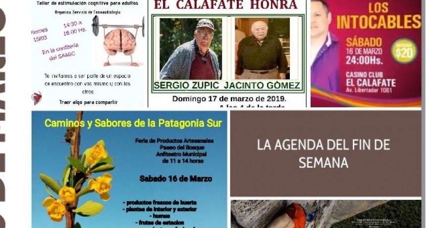 LA AGENDA DEL FIN DE SEMANA