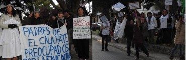 Manifestaciones simult&aacute;neas de docentes y padres