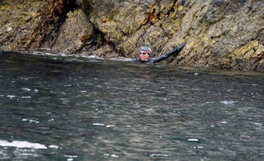 Traves&iacute;a cruce a nado Malvinas, sue&ntilde;o cumplido