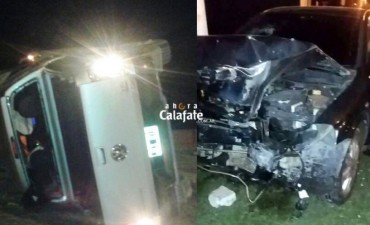 Un vuelco y un choque en la Costanera