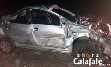 Vuelco en zona de El Cerrito