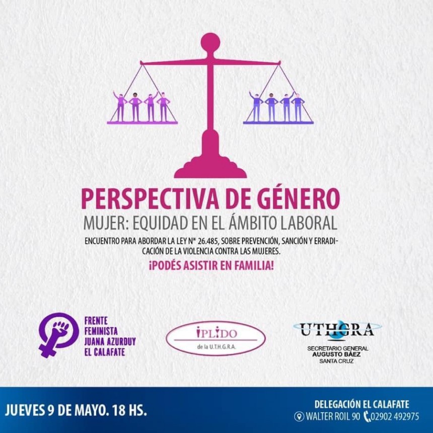 UTHGRA invita al encuentro &lsquo;Mujer: Equidad en el &aacute;mbito laboral&rsquo;