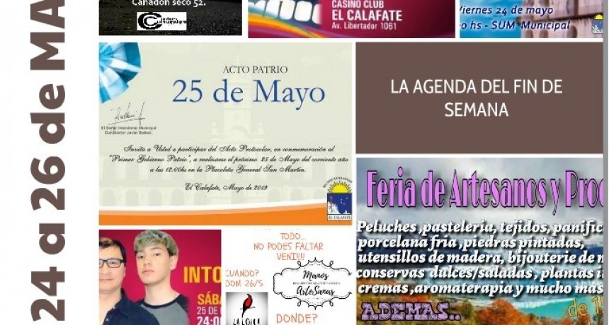 LA AGENDA DEL FIN DE SEMANA