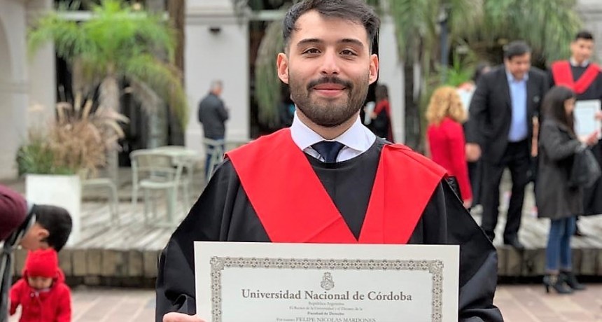 Un santacruce&ntilde;o entre los &ldquo;Egresados Sobresalientes&rdquo; de la Universidad de C&oacute;rdoba