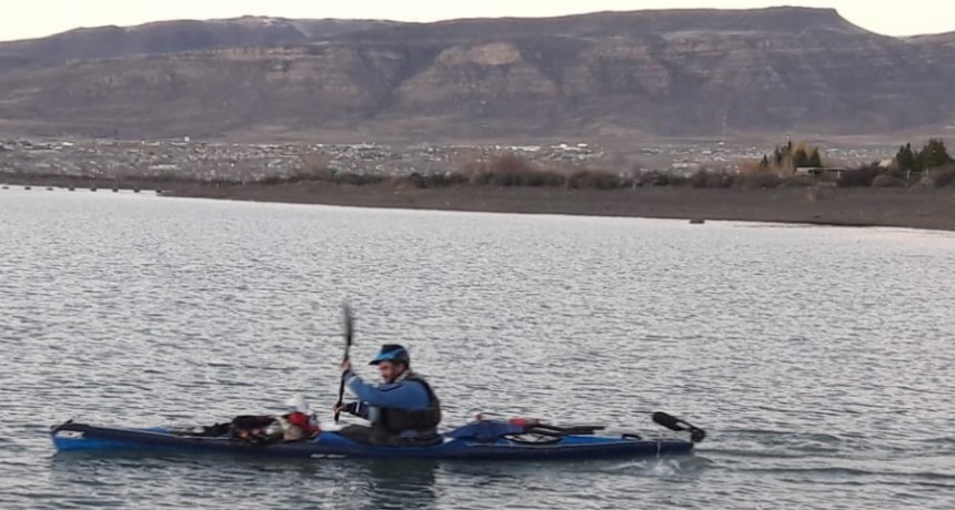 Uni&oacute; el Lago Argentino con Isla Pav&oacute;n por un &ldquo;Rio Santa Cruz Sin Represas&rdquo;