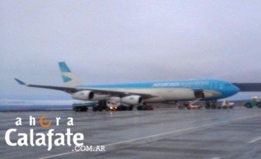 El avi&oacute;n m&aacute;s grande que aterriz&oacute; en El Calafate