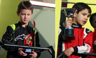 Buen debut de los chicos Levati y Orellana en el Regional de Karting