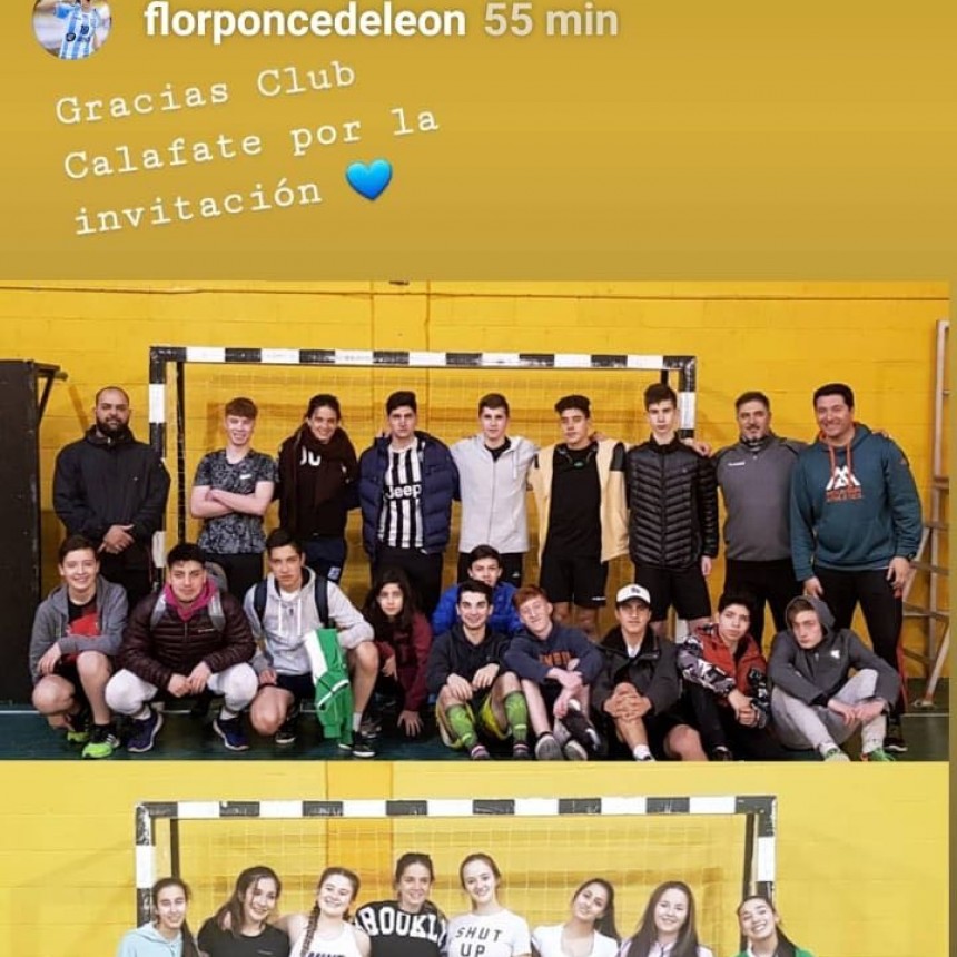 Una jugadora de la selecci&oacute;n Argentina de handball en El Calafate