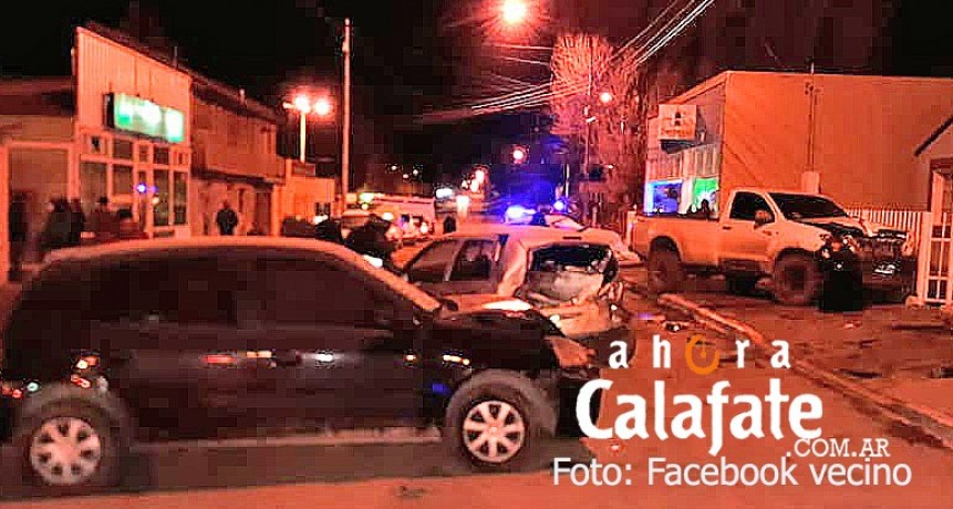 Choque en cadena en la calle Roca.