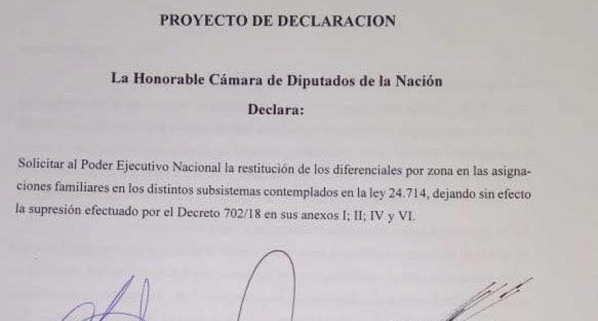 Diputados del Gobierno piden que no quiten la zona desfavorable a las asignaciones