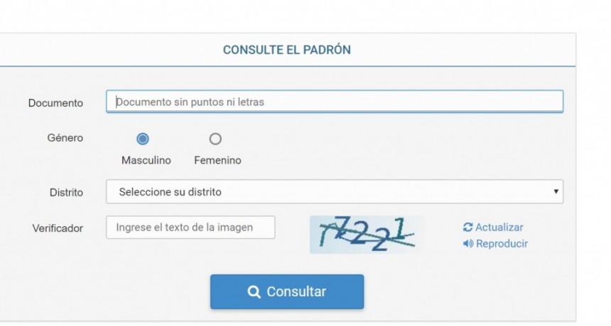 Ya se puede consultar d&oacute;nde votar