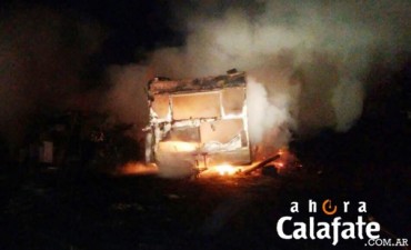 Incendio de una casilla rodante