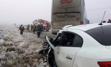 Tres heridos leves en el choque del  Aeropuerto