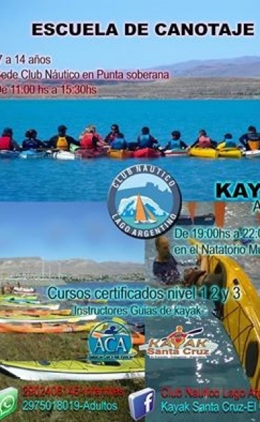 Arranca Escuela de Canotaje en el Club N&aacute;utico Lago Argentino