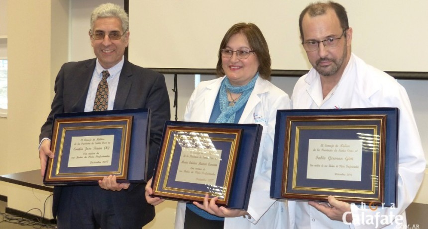 M&eacute;dicos de El Calafate fueron reconocidos por su trayectoria
