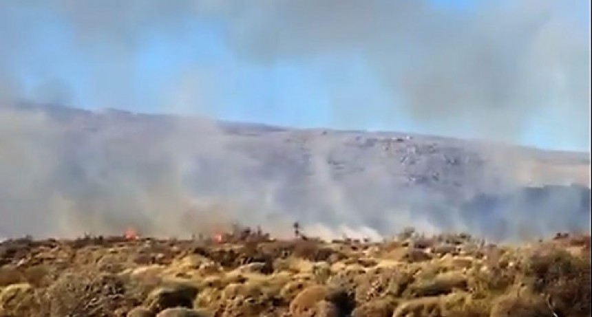 Incendio en campos de una estancia
