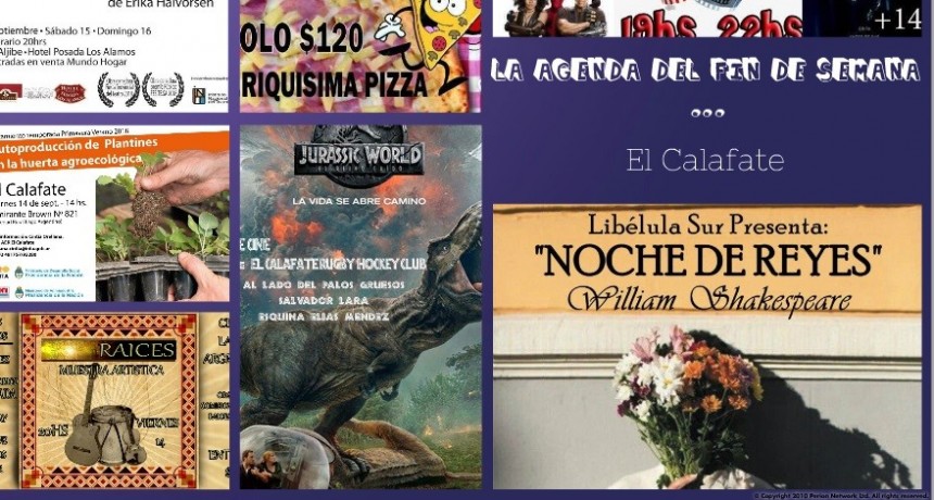 LA AGENDA DEL FIN DE SEMANA