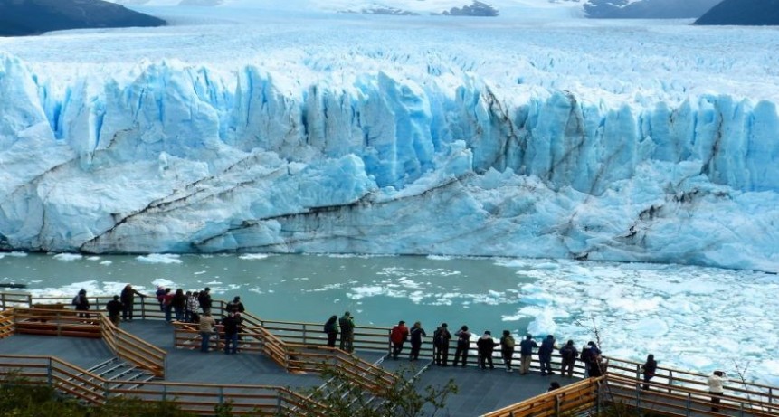 Zona del glaciar Perito Moreno sin servicio de emergencias.