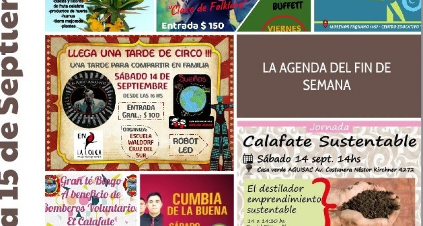 LA AGENDA DEL FIN DE SEMANA