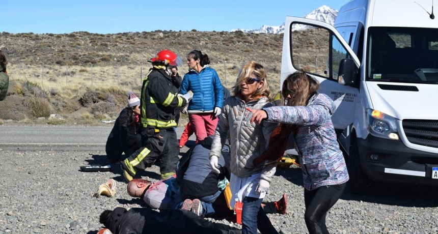 Simulacro de siniestro vial con m&uacute;ltiples v&iacute;ctimas 