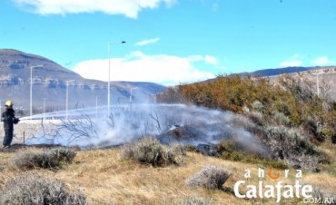 Principio de incendio en terrenos de reserva