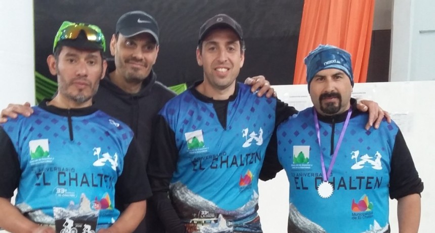 Podio de Calafate&ntilde;os en el Mountain Bike de El Chalten