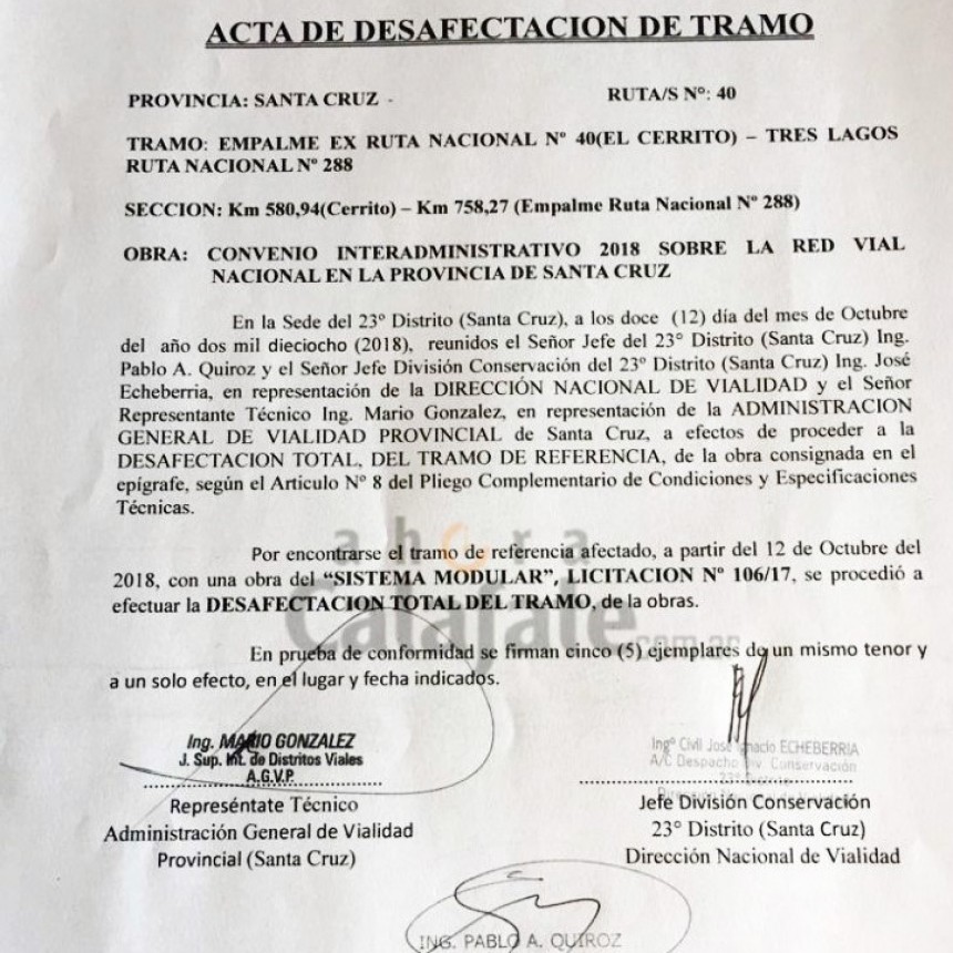 Mantener la Ruta 40 ya no es responsabilidad de Vialidad Provincial