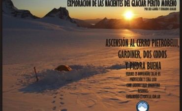 Proyecci&oacute;n de Exploraciones de las Nacientes del Glaciar Perito Moreno