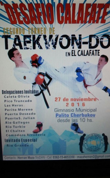 II&deg; Torneo &ldquo;Desaf&iacute;o Calafate&rdquo; de Taekwon Do