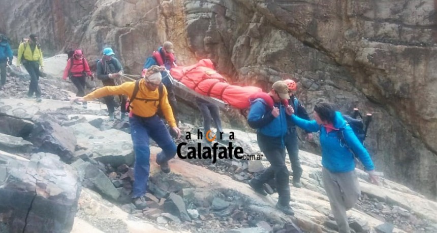 Rescate de andinista chilena en el Hielo Continental.