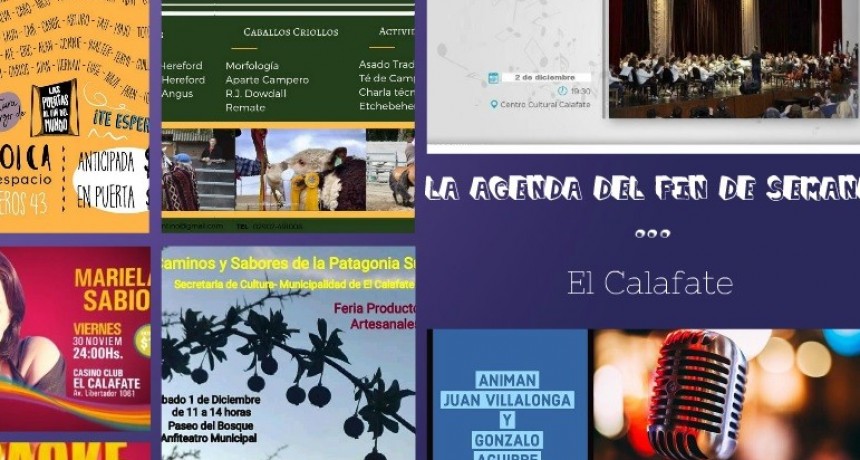 LA AGENDA DEL FIN DE SEMANA