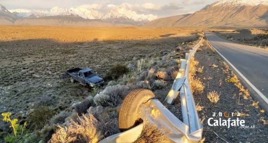 Volc&oacute; una camioneta cerca de El Chalt&eacute;n 