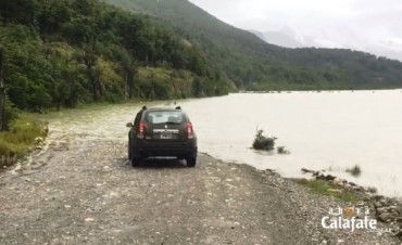 Ruta 41 cortada por la crecida del R&iacute;o de las Vueltas