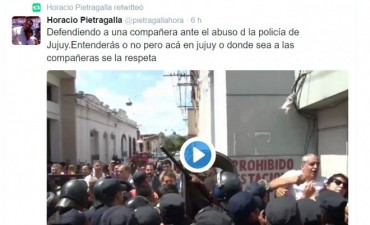 Dice que fue violento porque un polic&iacute;a manoseo a una militante 