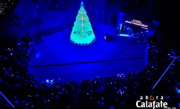 Se ilumin&oacute; el &aacute;rbol navide&ntilde;o de El Calafate